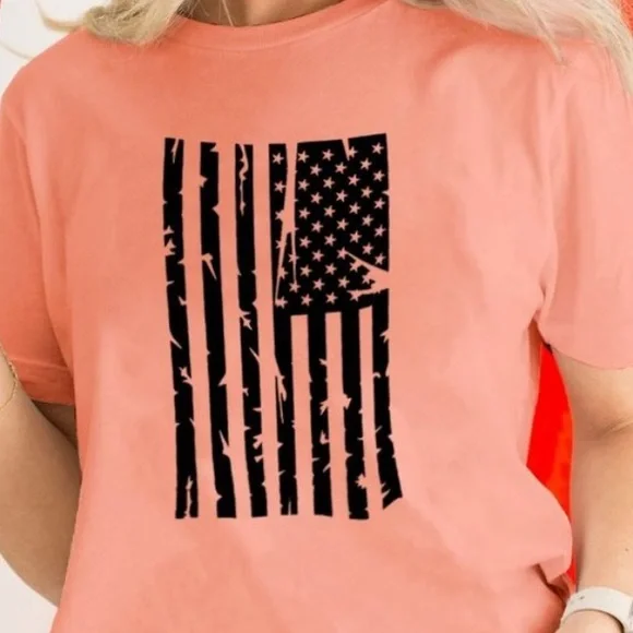 AMERICAN FLAG SHORT SLEEVE T-SHIRT - Picture 4 of 4